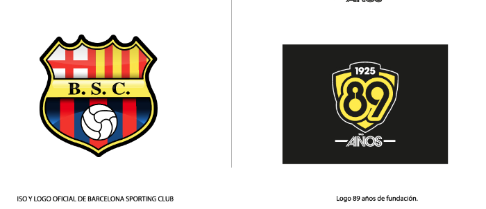 Por los 89 años, el logo especial de Barcelona SC