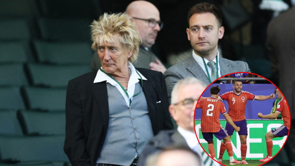Rod Stewart desata críticas tras aparecer en un partido de futbol