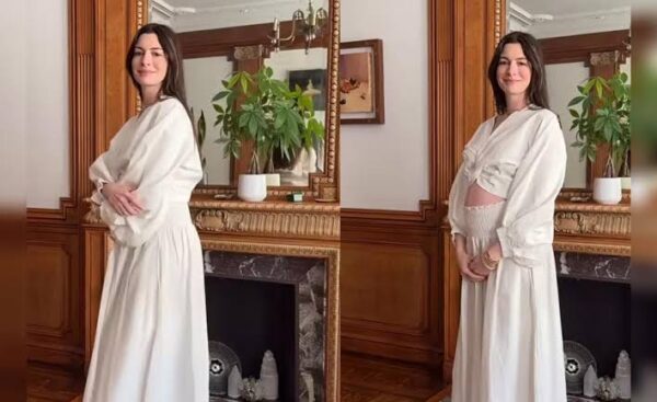 Anne Hathaway reflexiona sobre su embarazo a los 43 años